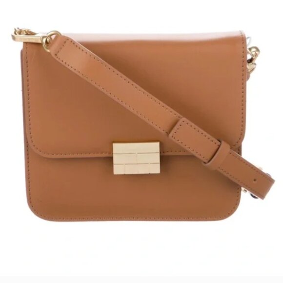 Frame Leather Crossbody Bag Le Signature Mini Camel Brown NWT - Picture 14 of 15